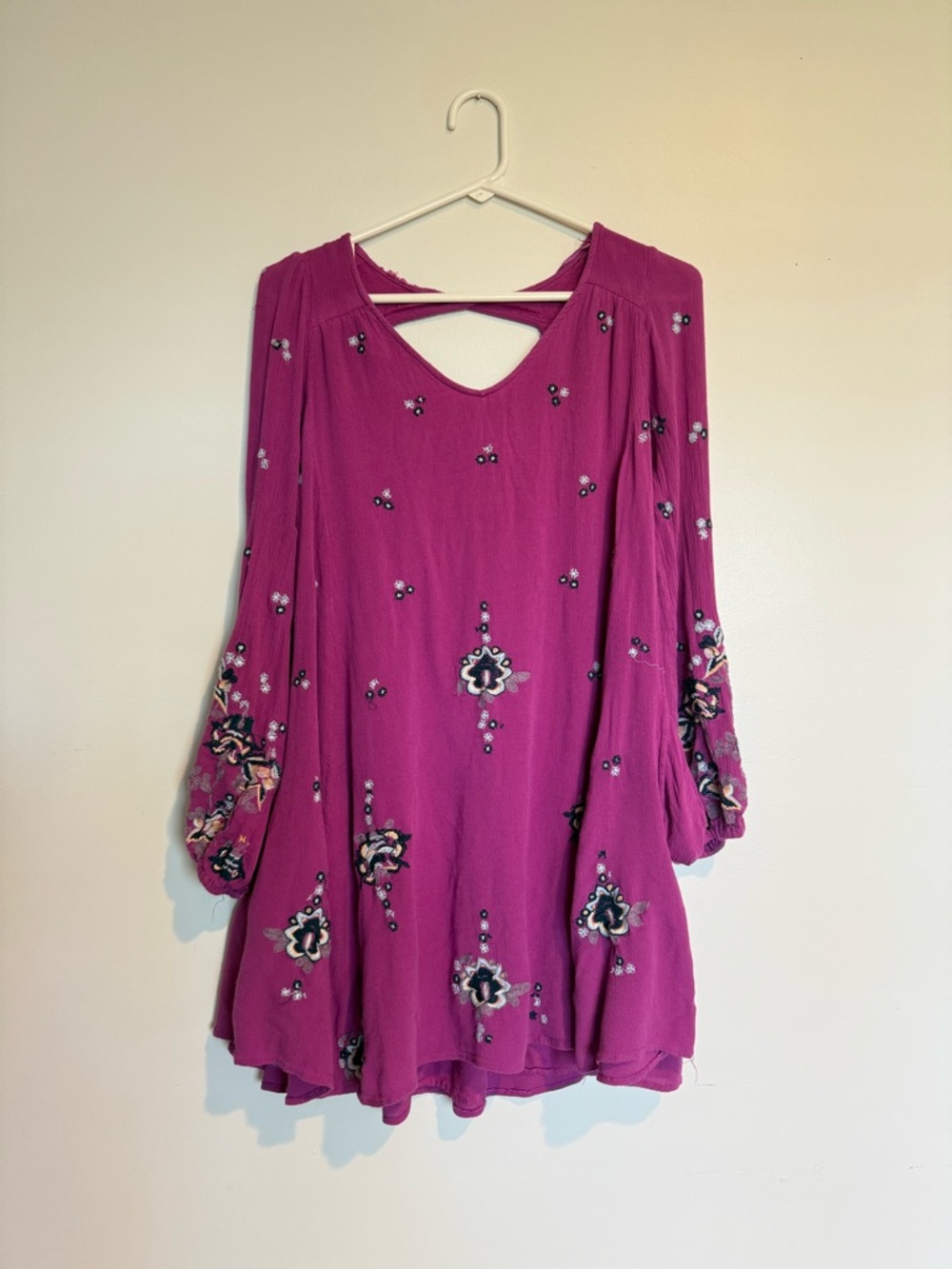 Free People Oxford Embroidered Mini Dress